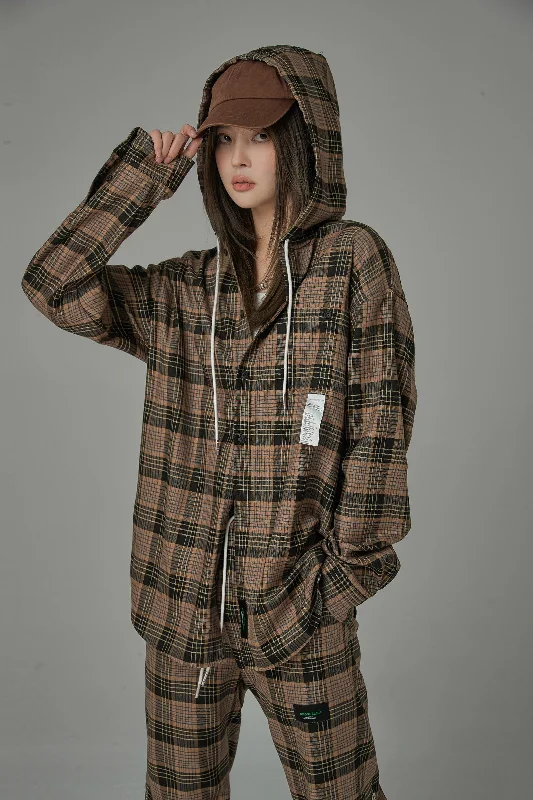 Soft Comfortwear Chic Essentials Where You Are Headed Checkered Shirt