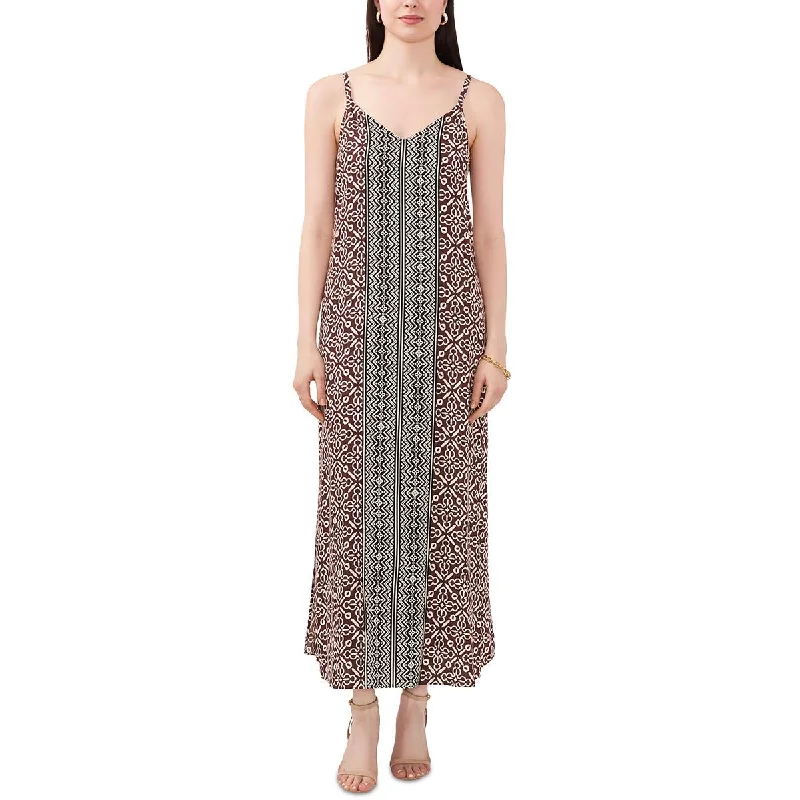Comfortable Apparel Affordable Layers MSK Womens Printed Rayon Maxi Dress