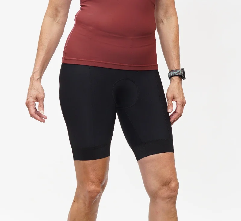 Casual Layers Simple Wear The Black Tri Shorts for Women