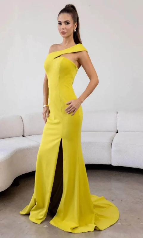 Chic Layering Trendy Layers Terani Couture 241E2416 - One Shoulder Cut In Evening Dress Chic Layering Trendy Layers Terani Couture 241E2416 - One Shoulder Cut In Evening Dress