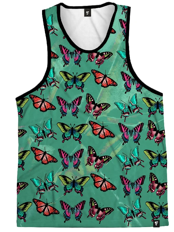 Soft-Fit Wear Relaxed Pieces Emerald Butterfly Unisex Tank