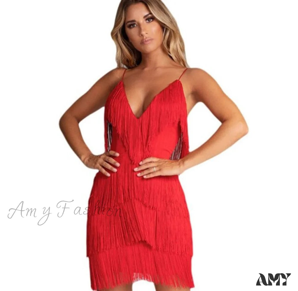 Modern Fitwear Easy Chic Amy Fashion - Vintage Gatsby Sequin Party Slip Sexy Dress