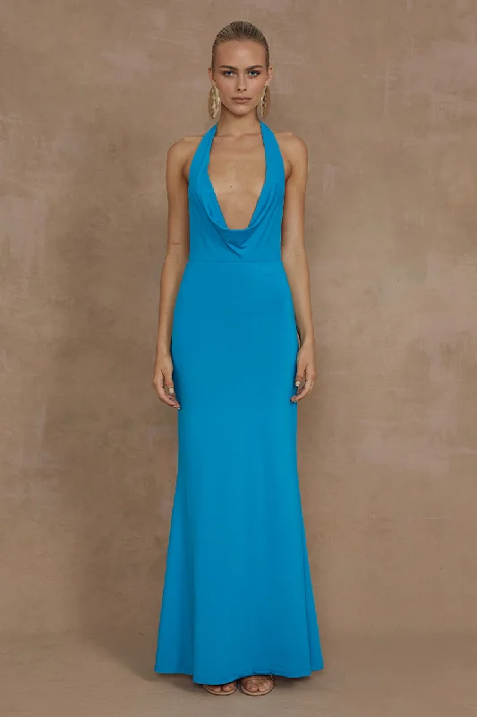 Fashion Comfort Wearables Trendy Casuals LORITA MAXI DRESS - AQUA
