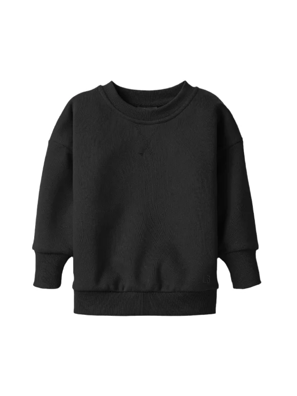 Cozy Everyday Wardrobe Effortless Chic Style Elevated Crewneck - Black