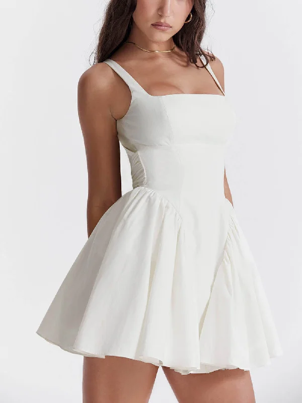 Comfy Clothing Choices Casual Vibes Ivory Bow Stylish Mini Dress