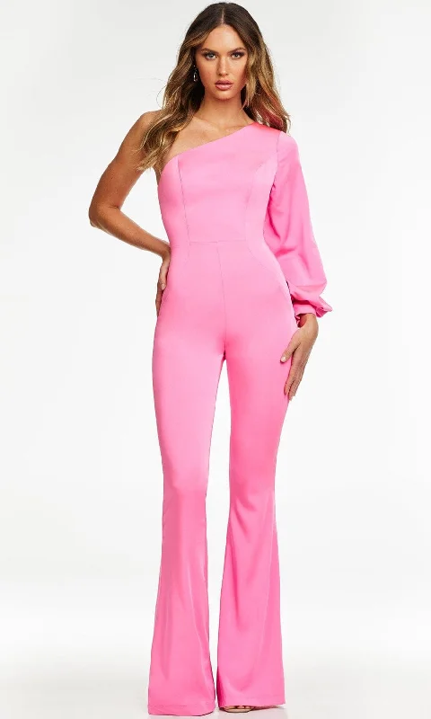Warm Comfortable Pieces Effortless Comfort Ashley Lauren - 11168 Asymmetric Fitted Jumpsuit Warm Comfortable Pieces Effortless Comfort Ashley Lauren - 11168 Asymmetric Fitted Jumpsuit