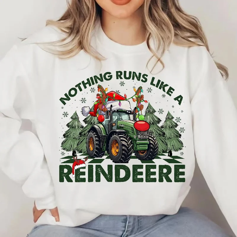 Stylish Comfort Look Comfortable Apparel Reindeer Farm Fallow Girl Christmas Hoodie - Limited Time Sale