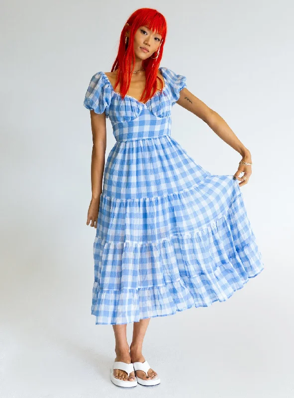 Smart Layered Looks Simple Comfort Look Danny Midi Dress Blue