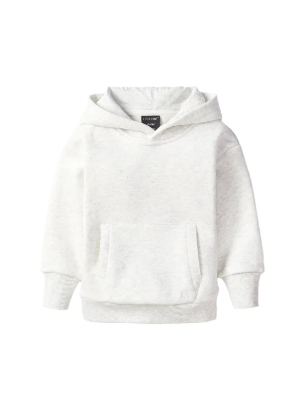 Relaxed and Fashionable Comfort Trends Elevated Hoodie - Light Heather Grey