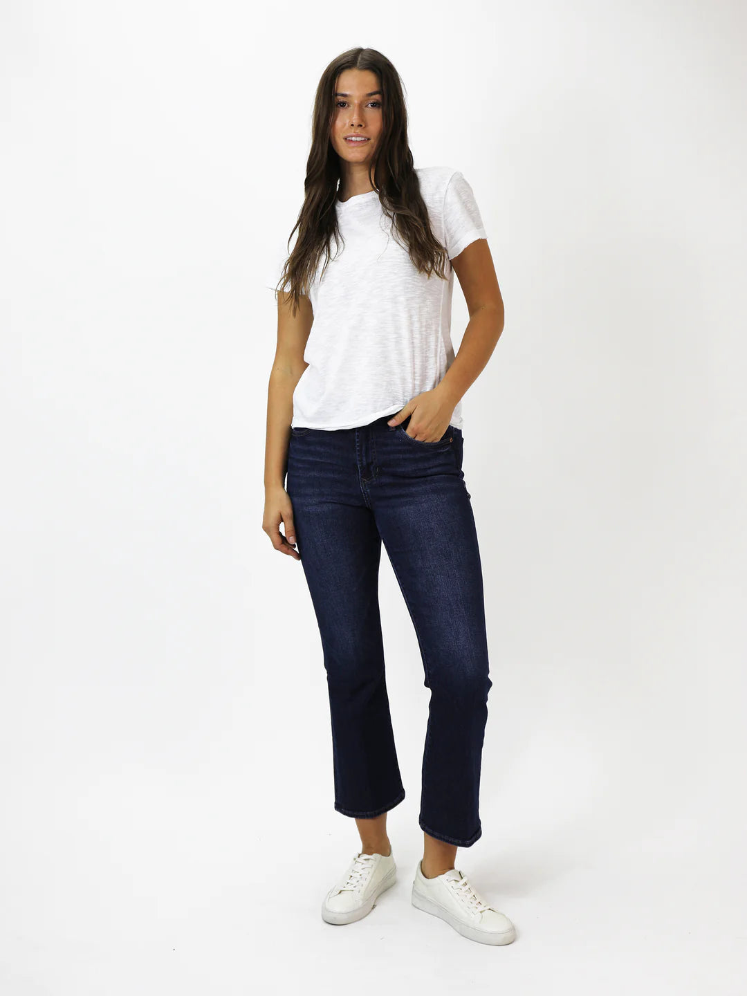 Street Style Comfort Relaxed Outfits Dear John Jeanne Super High Rise Cropped Flare Jeans Richmond