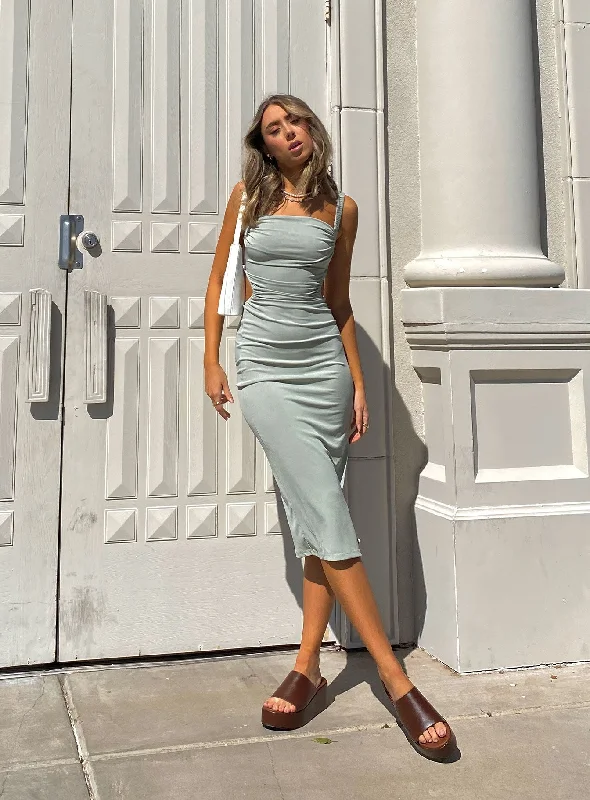 Stylish Daily Outfits Classy Comfortwear Lainey Midi Dress Sage