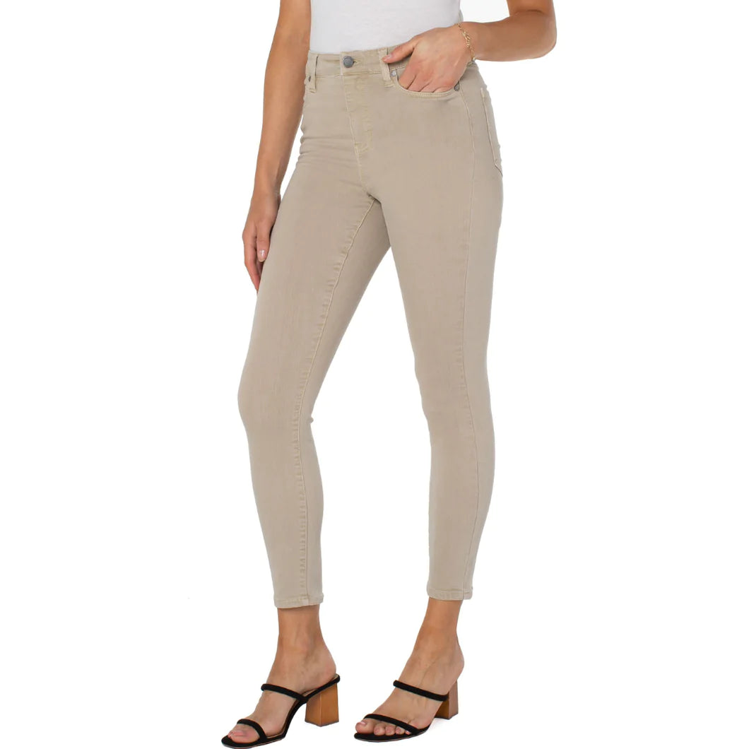 Fashionable Comfortwear Trendy Layers Liverpool Abby Hi-Rise Ankle Skinny Jean Chai Tan