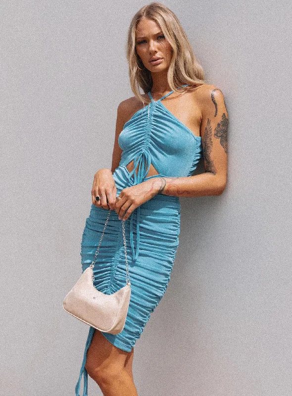 Relaxed Wardrobe Styles Modern Daywear Amanza Midi Dress Blue