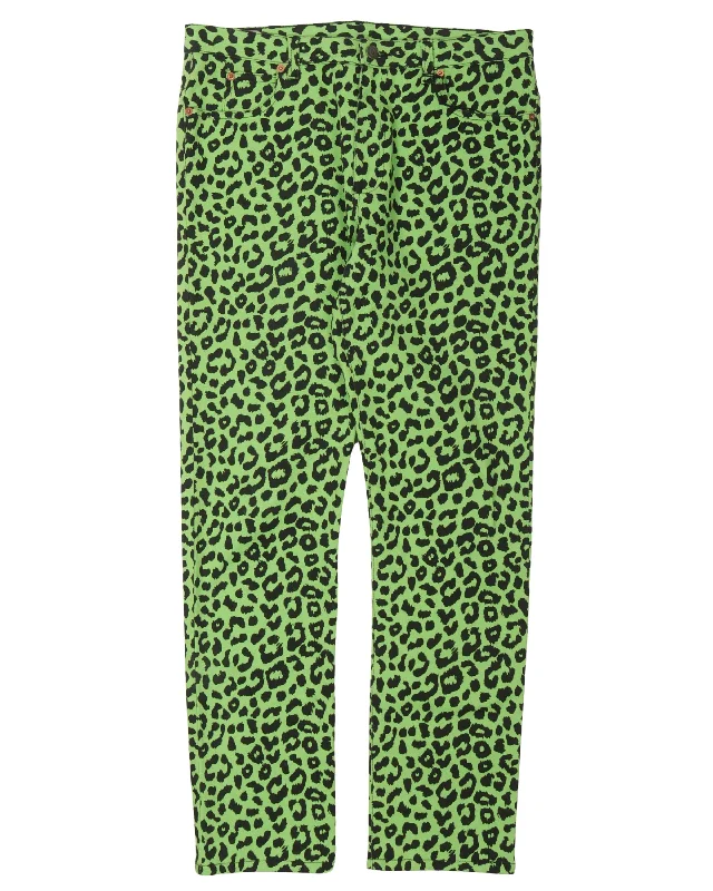Cozy Fabric Fits Cool Layers Leopard Print Jeans