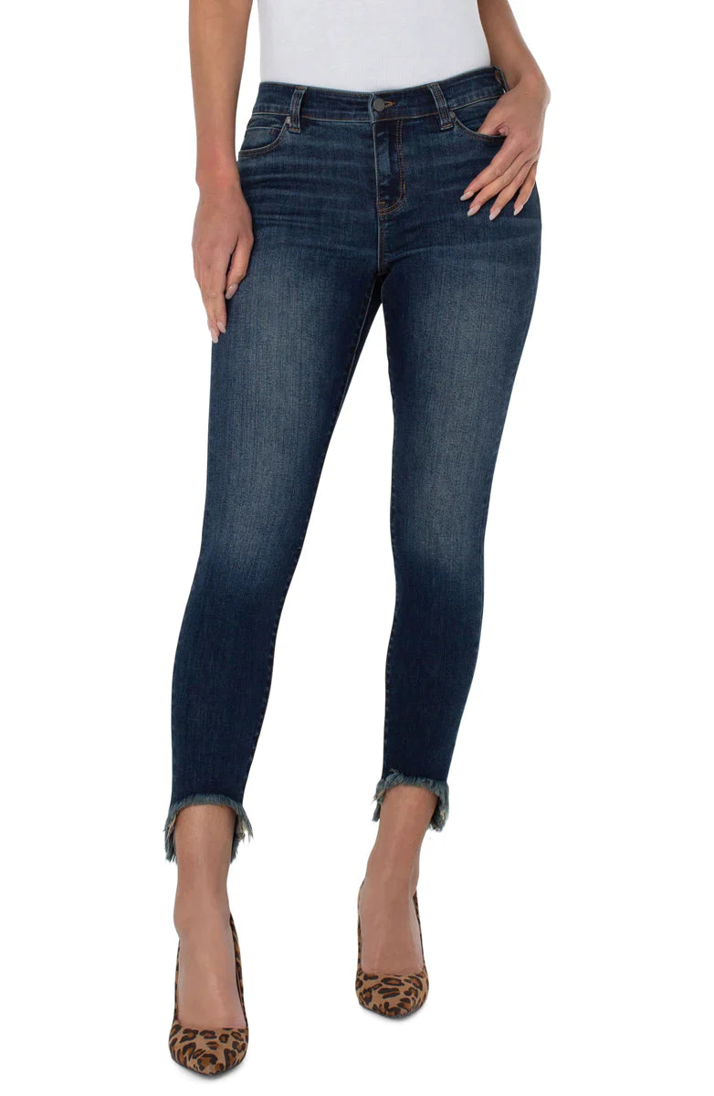 Comfortable Textiles Casual Wearables Liverpool Piper Hugger Ankle Fray Hem Skinny Jean Gleason