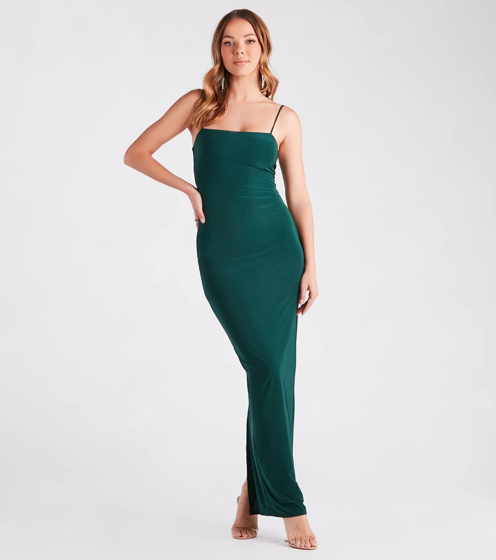 Street Comfortwear Fashionable Comforts Set The Curve Square Neck Maxi Dress