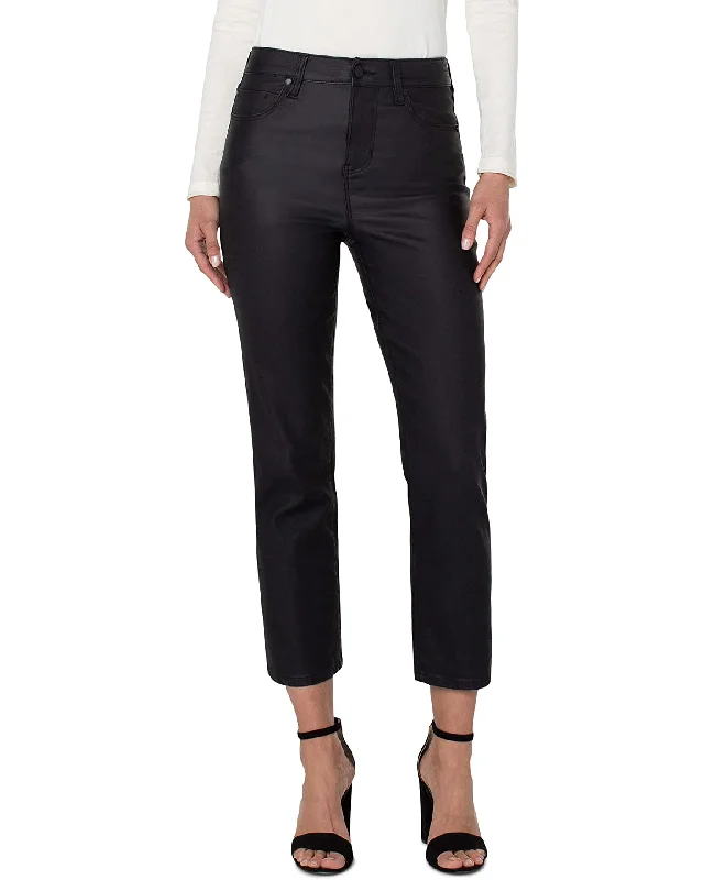 Street Comfortwear Versatile Comfortwear Liverpool Kennedy Hi-Rise Crop Straight 27" Jean Black