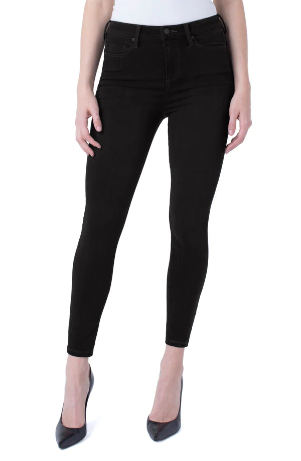 Practical Cozy Looks Comfortable Layering Liverpool Abby Hi-Rise Ankle Silky Soft Jean Black Rinse Practical Cozy Looks Comfortable Layering Liverpool Abby Hi-Rise Ankle Silky Soft Jean Black Rinse