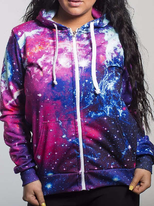 Effortless Fashionwear Cozy Dresses Galaxy 2.0 Unisex Zip Hoodie