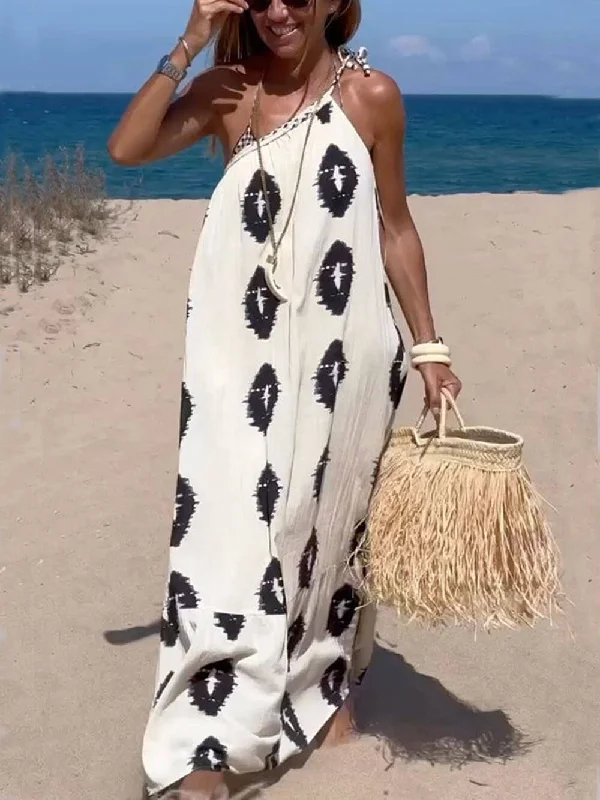 Cozy Outfits Wear Stylish Outfits Sunshine Ethnic Print One Graceful Shoulder Loose Maxi Dress Cozy Outfits Wear Stylish Outfits Sunshine Ethnic Print One Graceful Shoulder Loose Maxi Dress