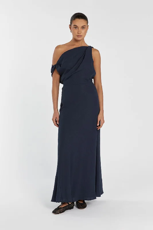 Affordable Chic Fits Minimal Layers JOLIE SLATE MIDI DRESS