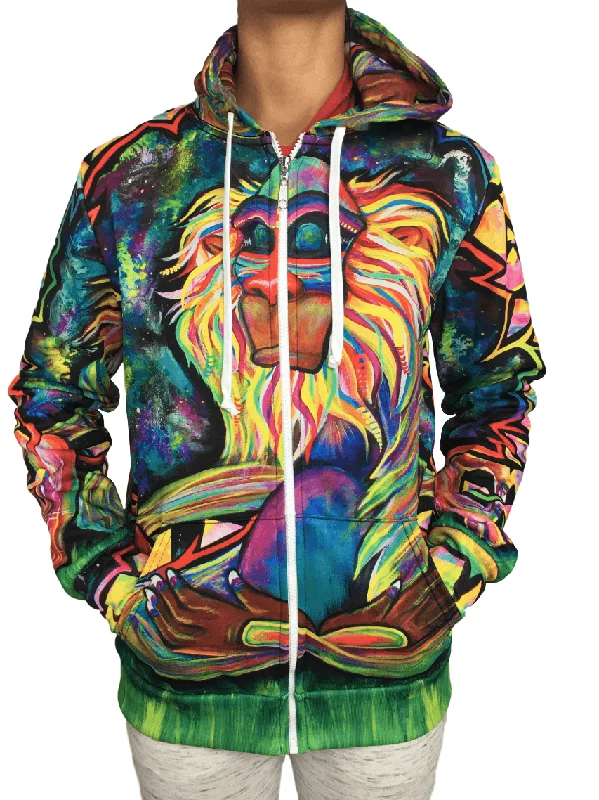Cozy Essentials Cozy Essentials Meditating Rafiki Unisex Zip-Up Hoodie