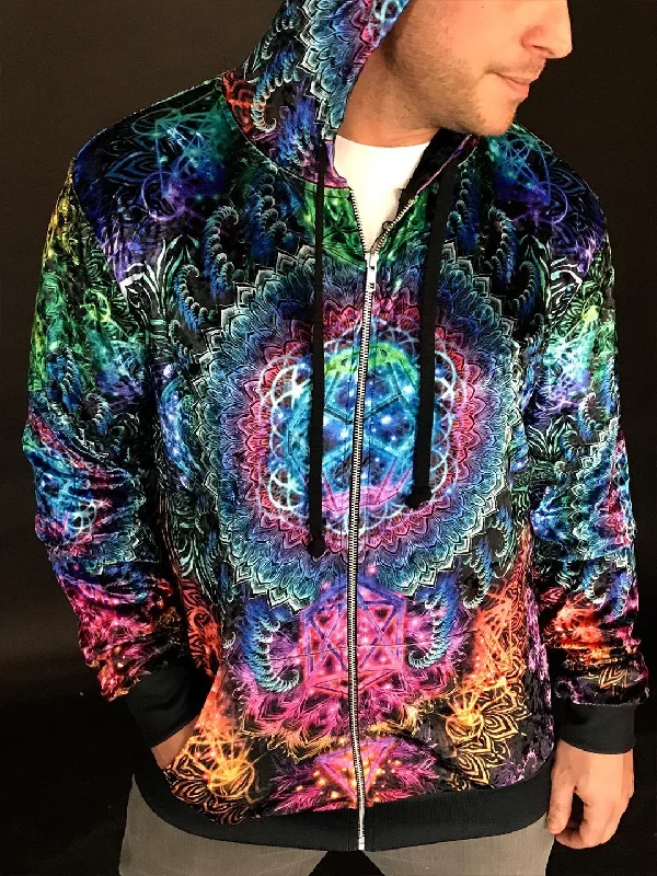 Relaxed Wardrobe Styles Affordable Outfits Platonic Mandala V2 Zip Hoodie
