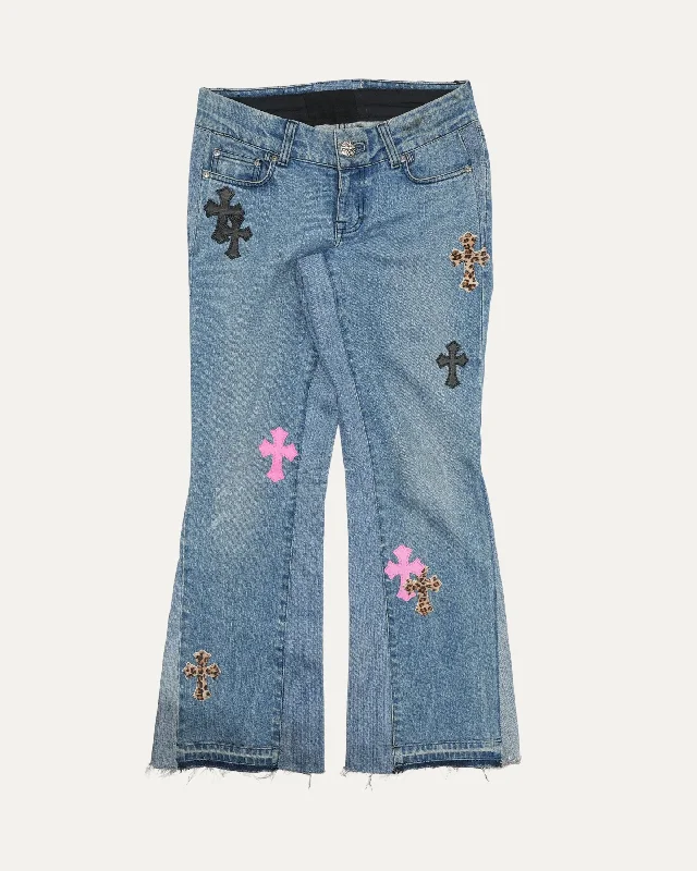 Fashion Layering Pieces Effortless Outfits Cross Patch Flared Jeans