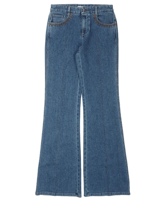 Simple Chic Wear Everyday Styles Flared Bellbottom Jeans