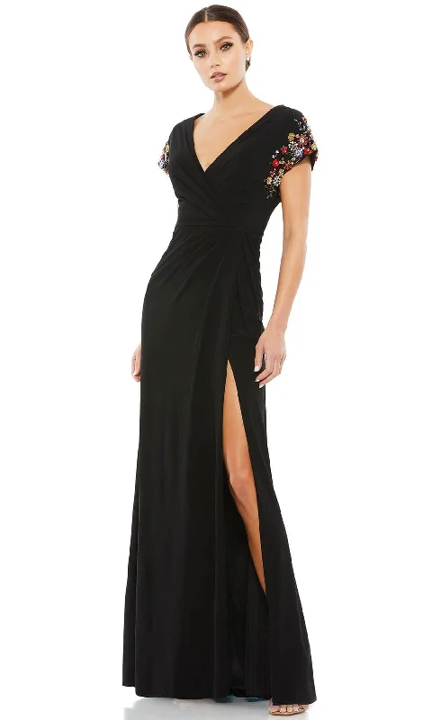 Soft-Fit Wear Easy Style Mac Duggal 55709 - Floral Beaded Mother of the Bride Gown Soft-Fit Wear Easy Style Mac Duggal 55709 - Floral Beaded Mother of the Bride Gown