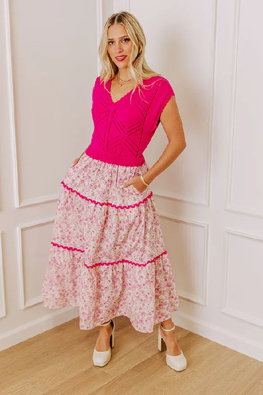 Cozy Day Outfits Cool Layers Small Town Charm Floral Midi