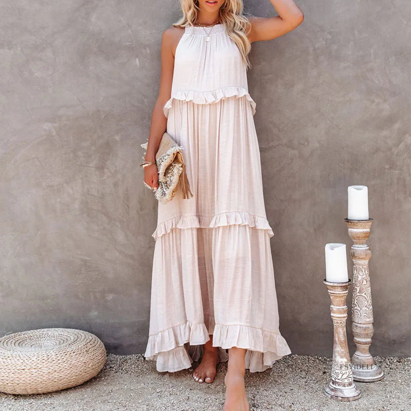 Soft Comfort Fits Street Comfort New Floor-length Round Loose Irregular LOOSE Midi Dresses Soft Comfort Fits Street Comfort New Floor-length Round Loose Irregular LOOSE Midi Dresses