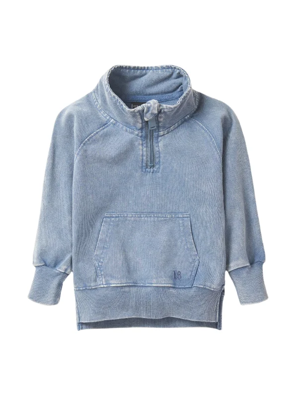 Smart Comfort Wear Trendy Casuals Quarter Zip Pullover -Navy Wash