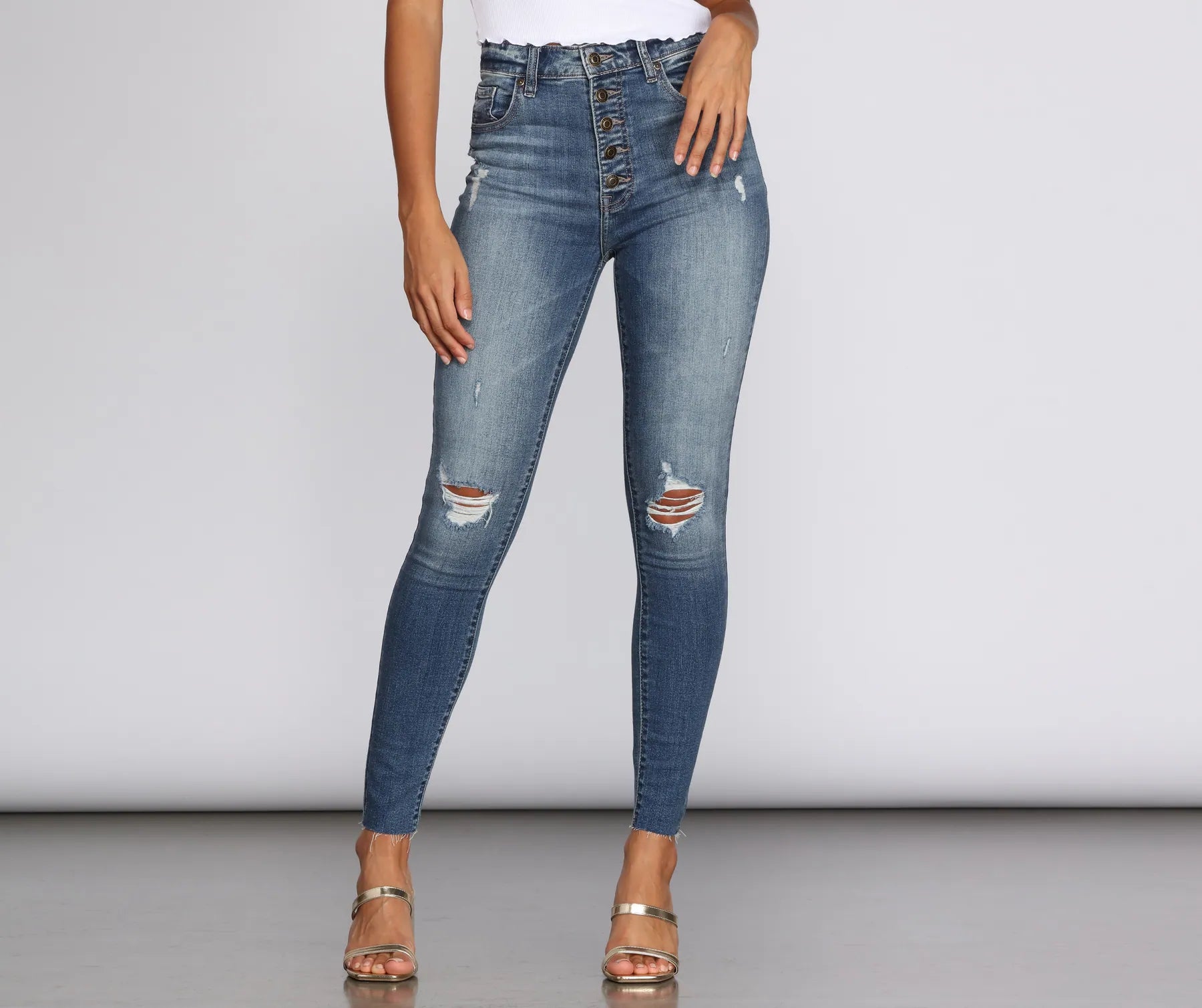 Modern Fitwear Soft Fashion Bella Super High Rise Skinny Ankle Jeans