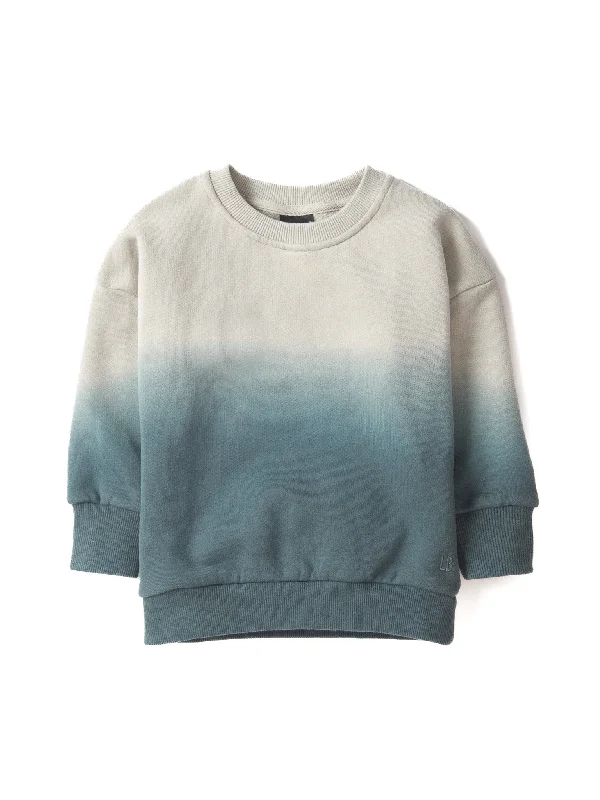 Smart Layered Looks Trendy Layers Ombre Elevated Crewneck - Night Fall