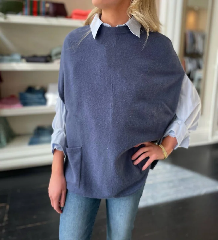 Soft Fabric Choices Easy Style Mcbarney Poncho In Nightfall