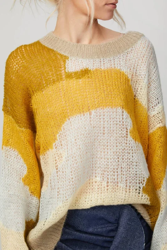 Comfortable Vibes Cozy Essentials Sana Camouflage Sweater In Camouflage Khaki