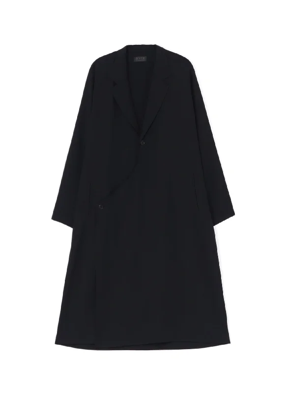 Casual Layers Fashionable Comforts POLYESTER WASHER TWILL WRAP DRESS