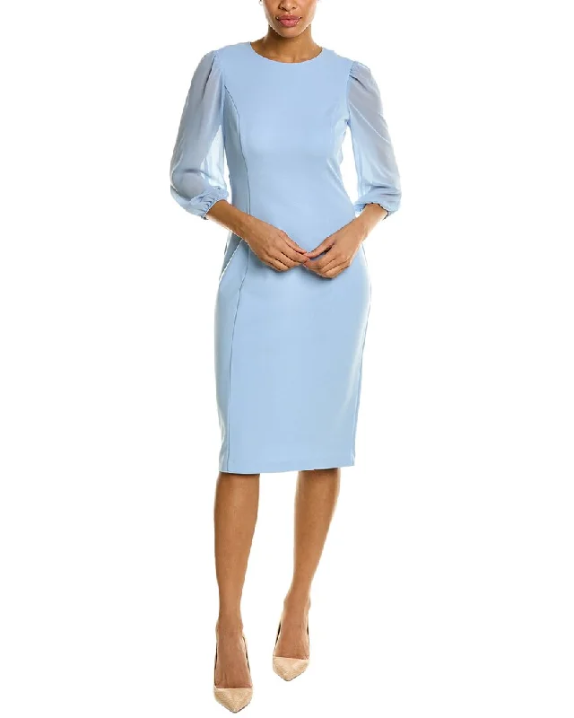 Effortless Fashionwear Day Comfort Adrianna Papell 3/4-Sleeve Sheath Dress