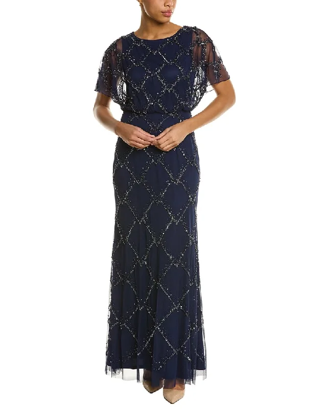 Warm Textures Elegant Comfort Adrianna Papell Beaded Gown