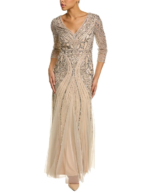 Soft-Fit Wear Casual Comfort Adrianna Papell Beaded Maxi Dress