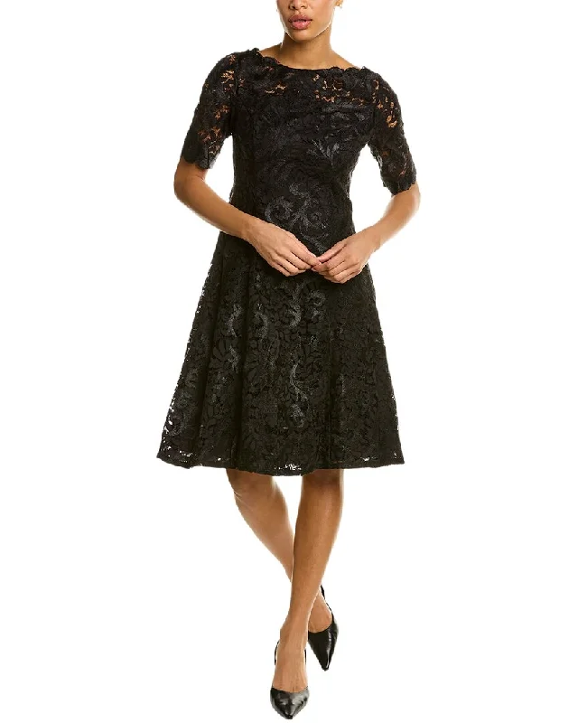 Comfort Wear Styles Easy Chic Adrianna Papell Lace A-Line Dress