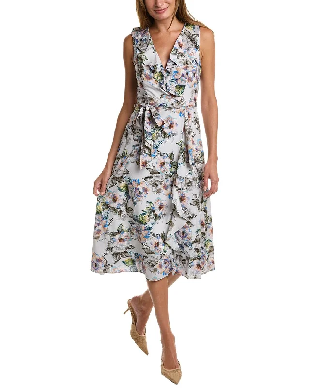 Affordable Comfort Styles Soft Comfortwear Adrianna Papell Ruffle Midi Dress