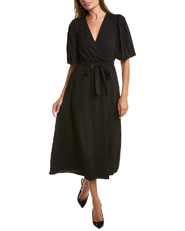 Relaxed Street Styles Relaxed Wardrobe Anne Klein Surplice Midi Dress