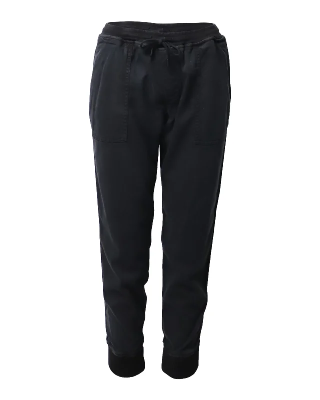 Street Comfort Clothing Cozy Looks Ba&sh Drawstring Pants in Black Lyocell