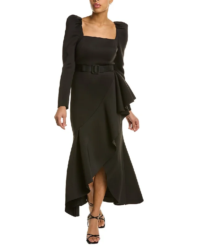 Affordable Smart Styles Affordable Layers Badgley Mischka Draped Flounce Day Dress