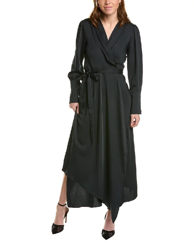 Street Style Comfort Casual Looks BCBGMAXAZRIA Midi Wrap Dress