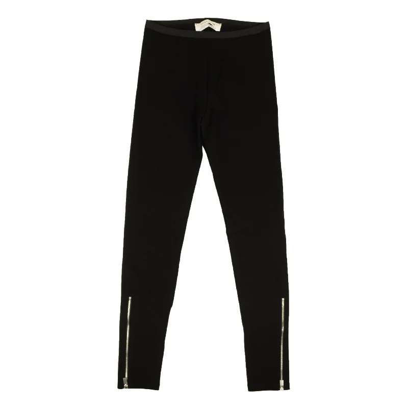 Affordable Comfort Styles Soft Apparel Black Viscose CR Metal Zip Detail Legging