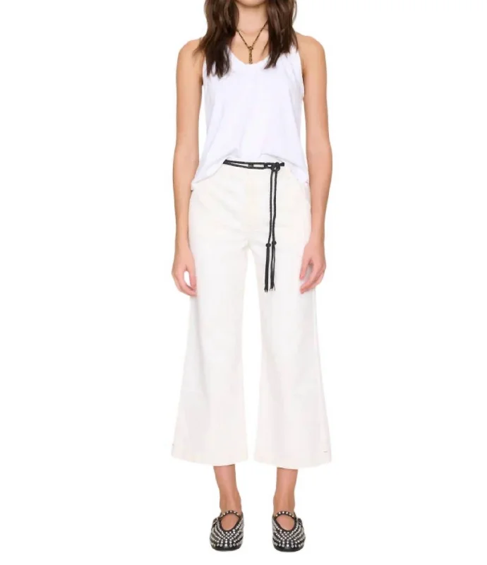 Smart Comfort Wear Fashionable Comforts Corbin Denim Pants In White