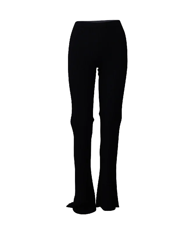 Effortless Chic Looks Affordable Layers Dion Lee Slim Fit Semi Bell Bottom Striped Leggings in Navy Blue Viscose Effortless Chic Looks Affordable Layers Dion Lee Slim Fit Semi Bell Bottom Striped Leggings in Navy Blue Viscose